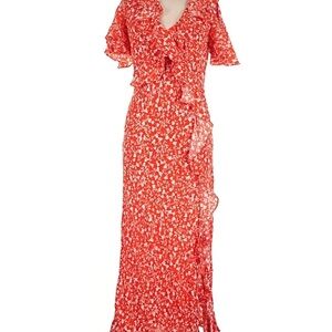 A New Day Red Floral Maxi Dress
